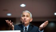 FILE PHOTO: Anthony Fauci, director of the National Institute of Allergy and Infectious Diseases, speaks during a Senate Health, Education, Labor and Pensions Committee hearing in Washington, D.C., U.S. June 30, 2020. Al Drago/Pool via REUTERS/File Photo