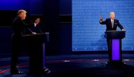 U.S. President Donald Trump and Democratic presidential nominee Joe Biden participate in their first 2020 presidential campaign debate held on the campus of the Cleveland Clinic at Case Western Reserve University in Cleveland, Ohio, U.S on September 29, 2