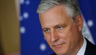 US National Security Advisor Robert O'Brien looks on during a statement to the media at the Itamaraty Palace in Brasilia, Brazil, on October 20, 2020. REUTERS/Adriano Machado