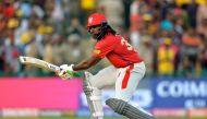 In this file photo taken on May 05, 2019 Kings XI Punjab cricketer Chris Gayle plays a shot during the 2019 Indian Premier League (IPL) Twenty20 cricket match between Kings XI Punjab and Chennai Super Kings at the Punjab Cricket Association Stadium in Moh
