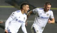 FILE PHOTO: Soccer Football - Premier League - Leeds United v Manchester City - Elland Road, Leeds, Britain - October 3, 2020 Leeds United's Rodrigo celebrates scoring their first goal with teammates Pool via REUTERS/Catherine Ivill