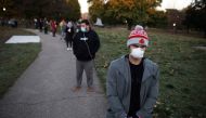 Voters line up at a polling station during the election in Columbus, Ohio, U.S. November 3, 2020. REUTERS/Megan Jelinger TPX IMAGES OF THE DAY