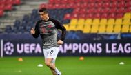 Bayern Munich's Polish forward Robert Lewandowski warms up prior to the UEFA Champions League Group A football match Salzburg v Bayern Munich in Salzburg, Austria on November 3, 2020. - Austria OUT / AFP / APA / BARBARA GINDL