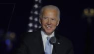 Democratic 2020 U.S. presidential nominee Joe Biden speaks at his election rally, after the news media announced that Biden has won the 2020 U.S. presidential election over President Donald Trump, in Wilmington, Delaware, U.S., November 7, 2020. REUTERS/J