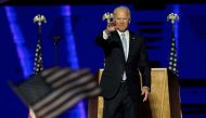 US President-elect Joe Biden delivers remarks in Wilmington, Delaware, on November 7, 2020, after being declared the winner of the US presidential election. / AFP / POOL / Andrew Harnik