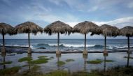 FILE PHOTO: A view of the seaside ahead of the arrival of the Storm Eta in Havana, Cuba, November 7, 2020. REUTERS/Alexandre Meneghini/File Photo
