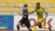 Action from fifth round match between Qatar SC and Al Sailiya.
