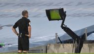 Referee Craig Pawson refers to VAR before awarding a penalty to Manchester City Pool via REUTERS/Shaun Botterill 