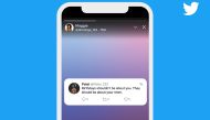 This undated handout image courtesy of Twitter shows their new product 