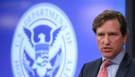 File photo: US Department of Homeland Security Under Secretary Chris Krebs speaks to reporters at the DHS Election Operations Center and National Cybersecurity and Communications Integration Center (NCCIC) in Arlington, Virginia, US November 6, 2018. Reut