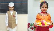 BPS Kindergarten students donning traditional attire.  