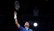 November 20, 2020 Serbia's Novak Djokovic celebrates winning his group stage match against Germany's Alexander Zverev Action Images via Reuters/Paul Childs