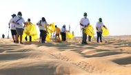 AAB employees together with DEAP volunteers, carrying out the cleaning operation.