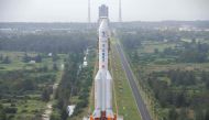 This photo taken on November 17, 2020, shows the Long March 5 rocket, which will launch China's Chang'e-5 lunar probe on November 24, being vertically transported to the launching area at the Wenchang Spacecraft Launch Site in southern China's Hainan prov