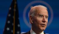 (FILES) In this file photo US President-elect Joe Biden speaks during a press conference at The Queen in Wilmington, Delaware on November 16, 2020. / AFP / ROBERTO SCHMIDT

