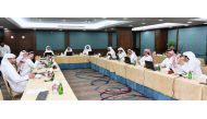 QC Chairman H E Sheikh Khalifa bin Jassim Al Thani and other officials during the meeting.