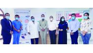 Dr. Nazar Moopan, Dr. Binoy Kurian, Dr. Mahesh Patel and other officials during the AMR awareness activity held at Aster Hilal.