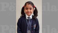 Kesia Susan, a Class IV student of MES Indian School