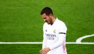 Real Madrid's Eden Hazard walks off after sustaining an injury REUTERS/Javier Barbancho/File Photo