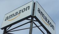 An Amazon logo is pictured at a logistics centre in Mannheim, Germany, September 17, 2019. REUTERS/Ralph Orlowski/File Photo