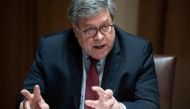 (FILES) In this file photo taken on June 15, 2020, US Attorney General Bill Barr speaks during a roundtable meeting on seniors with US President Donald Trump in the Cabinet Room at the White House in Washington, DC. AFP / Saul Loeb 