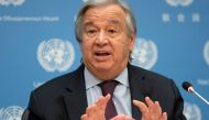 FILE PHOTO: United Nations Secretary-General Antonio Guterres speaks during a news conference at U.N. headquarters in New York City, New York, U.S., November 20, 2020. REUTERS/Eduardo Munoz/File Photo
