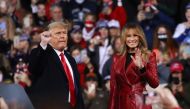 President Donald Trump and first lady Melania attend a rally in support of Sen. David Perdue (R-GA) and Sen. Kelly Loeffler (R-GA) on December 05, 2020, in Valdosta, Georgia. Spencer Platt/Getty Images/AFP