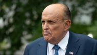 In this file photo taken on July 01, 2020, Rudy Giuliani, attorney for US President Donald Trump, speaks at the White House in Washington, DC. AFP / Jim Watson 