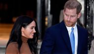 FILE PHOTO: Britain's Prince Harry and his wife Meghan, Duchess of Sussex, leave Canada House in London, Britain January 7, 2020. REUTERS/Toby Melville/File Photo
