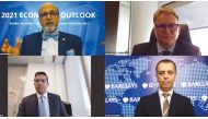 Dr. R Seetharaman and other officials during the webinar.