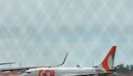 A Boeing 737 MAX of Brazilian airline Gol is seen after landing at Salgado Filho airport in Porto Alegre, Brazil on December 9, 2020. / AFP / SILVIO AVILA
