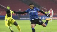 Soccer Football - Champions League - Group D - Ajax Amsterdam v Atalanta - Johan Cruijff Arena, Amsterdam, Netherlands - December 9, 2020 Atalanta's Luis Muriel scores their first goal REUTERS/Piroschka Van De Wouw
