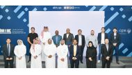 Officials of Qatar Development Bank and Qatar Business Incubation Center with the winners of the 14th wave of the LeanStartup Program in Doha recently. 