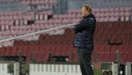 FC Barcelona coach Ronald Koeman reacts REUTERS/Albert Gea