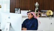 Chairman of Qatar Chamber, Sheikh Khalifa bin Jassim Al Thani participating in the meeting.