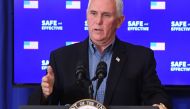 US Vice President Mike Pence speaks after receiving the COVID-19 vaccine in the Eisenhower Executive Office Building in Washington, DC, December 18, 2020. / AFP / SAUL LOEB