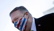 In this file photo US Secretary of State Mike Pompeo leaves the White House after visiting with family December 11, 2020, in Washington, DC. AFP / Brendan Smialowski