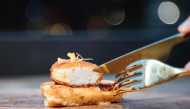 This undated handout from Eat Just released on December 19, 2020 shows a nugget made from lab-grown chicken meat at a restaurant in Singapore, which became the first country to allow meat created without slaughtering any animals to be sold. AFP PHOTO / EA