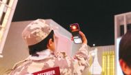 Msheireb Downtown Doha visitor enjoying Vodafone Qatar’s Augmented Reality (AR) experience during the QND celebrations in Doha recently.