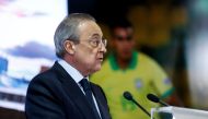 FILE PHOTO: Real Madrid president Florentino Perez during the press conference REUTERS/Juan Medina