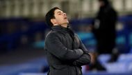 Arsenal manager Mikel Arteta looks dejected after the match Pool via REUTERS/Jon Super 