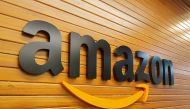 The logo of Amazon is pictured inside the company's office in Bengaluru, India, April 20, 2018. REUTERS/Abhishek N. Chinnappa/File Photo