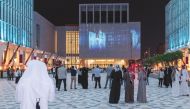 Officials and visitors during a special event held at Barahat Msheireb in Msheireb Downtown Doha.