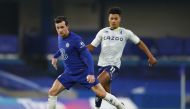 Soccer Football - Premier League - Chelsea v Aston Villa - Stamford Bridge, London, Britain - December 28, 2020 Chelsea's Ben Chilwell in action with Aston Villa's Ollie Watkins Pool via REUTERS/Richard Heathcote