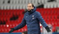 Paris St Germain coach Thomas Tuchel reacts Reuters/Charles Platiau/File Photo
