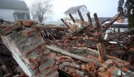 Picture taken on December 30, 2020 shows the rubble of a destroyed building in the village of Majske Poljane, where 5 people died, some 50kms from Zagreb, a day after the region was hit by a 6.4-magnitude quake. AFP / Damir Sencar 