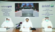 Minister of State for Energy Affairs, President and CEO of Qatar Petroleum, H E Saad Sherida Al Kaabi (centre), during the agreement signing ceremony with UK’s National Grid Grain LNG, held virtually on October 13.