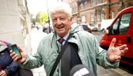 FILE PHOTO: Stanley Johnson, father of Britain's Prime Minister Boris Johnson, is seen in Westminster, in London, Britain September 24, 2019. REUTERS/Henry Nicholls