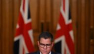 Britain's Business Secretary Alok Sharma attends a virtual news conference. (Leon Neal/Reuters)