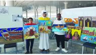 School students paint their creative visions of the most beautiful things in Qatar.